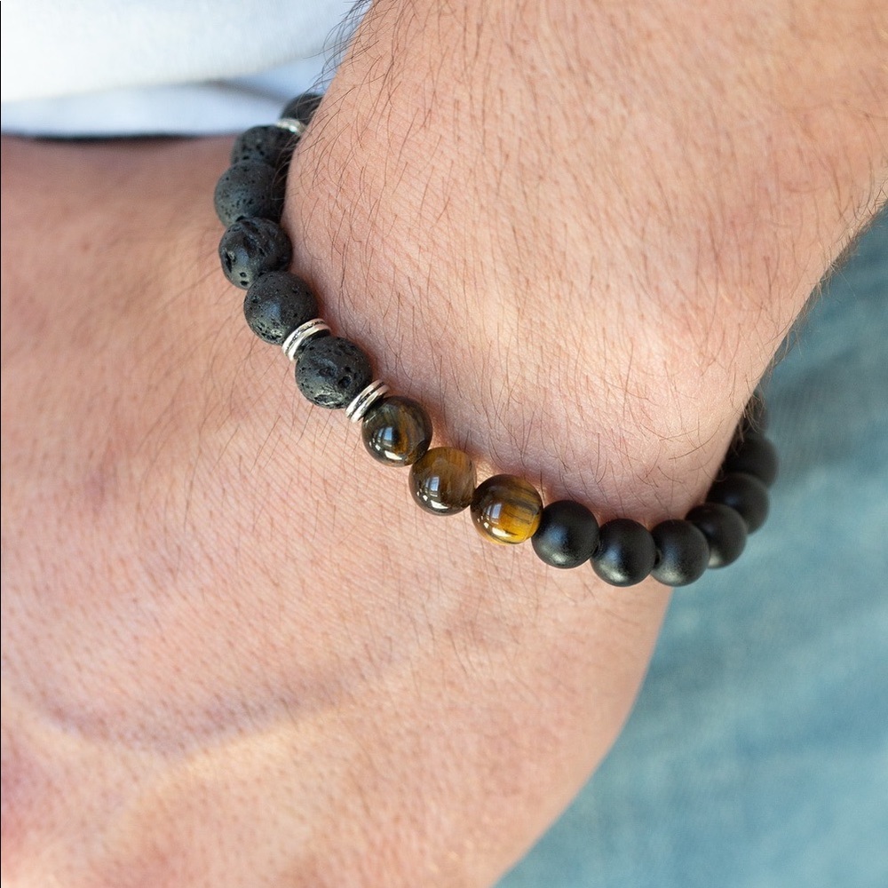 Stretchable bracelets for men.